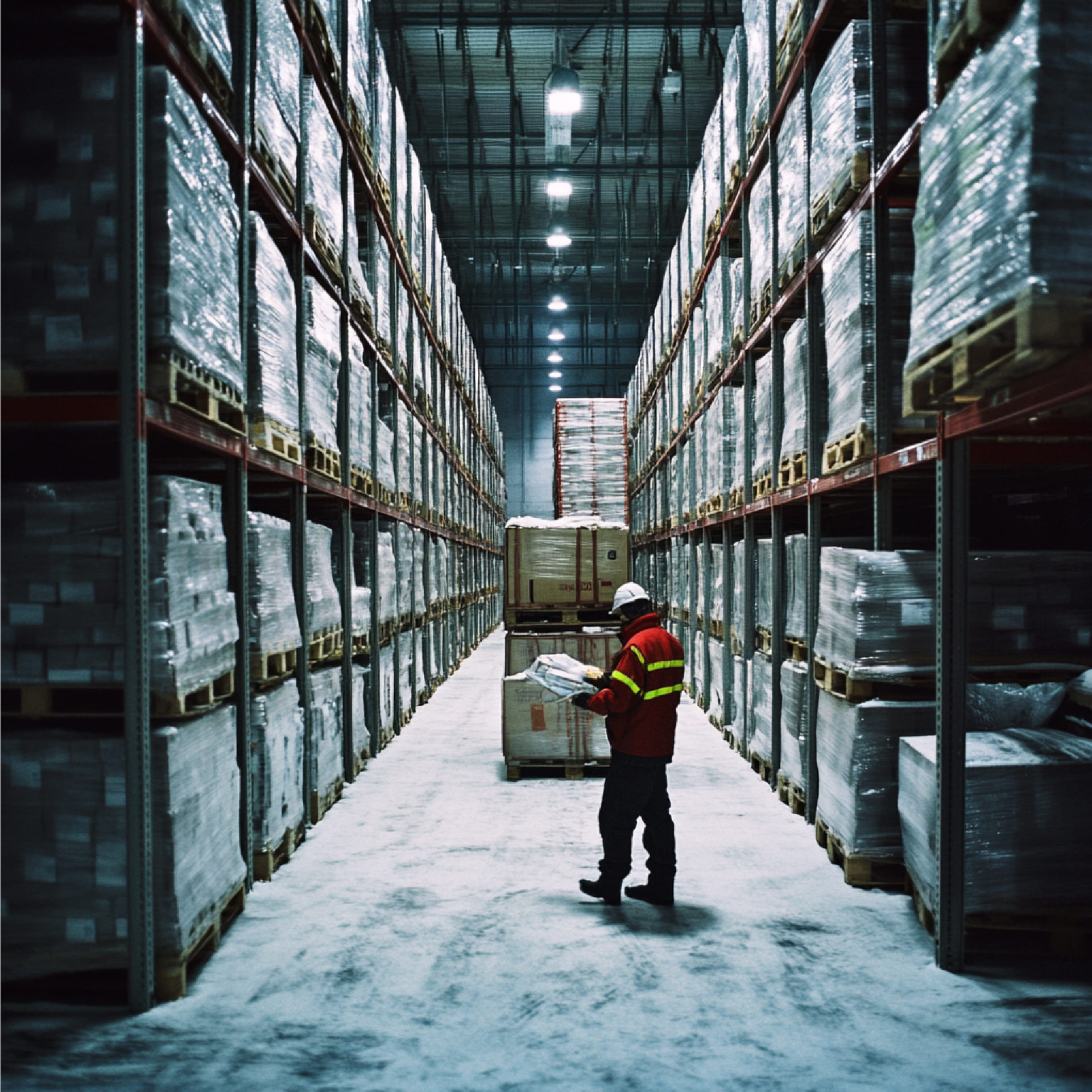 Turnkey cold warehousing racking and MHE